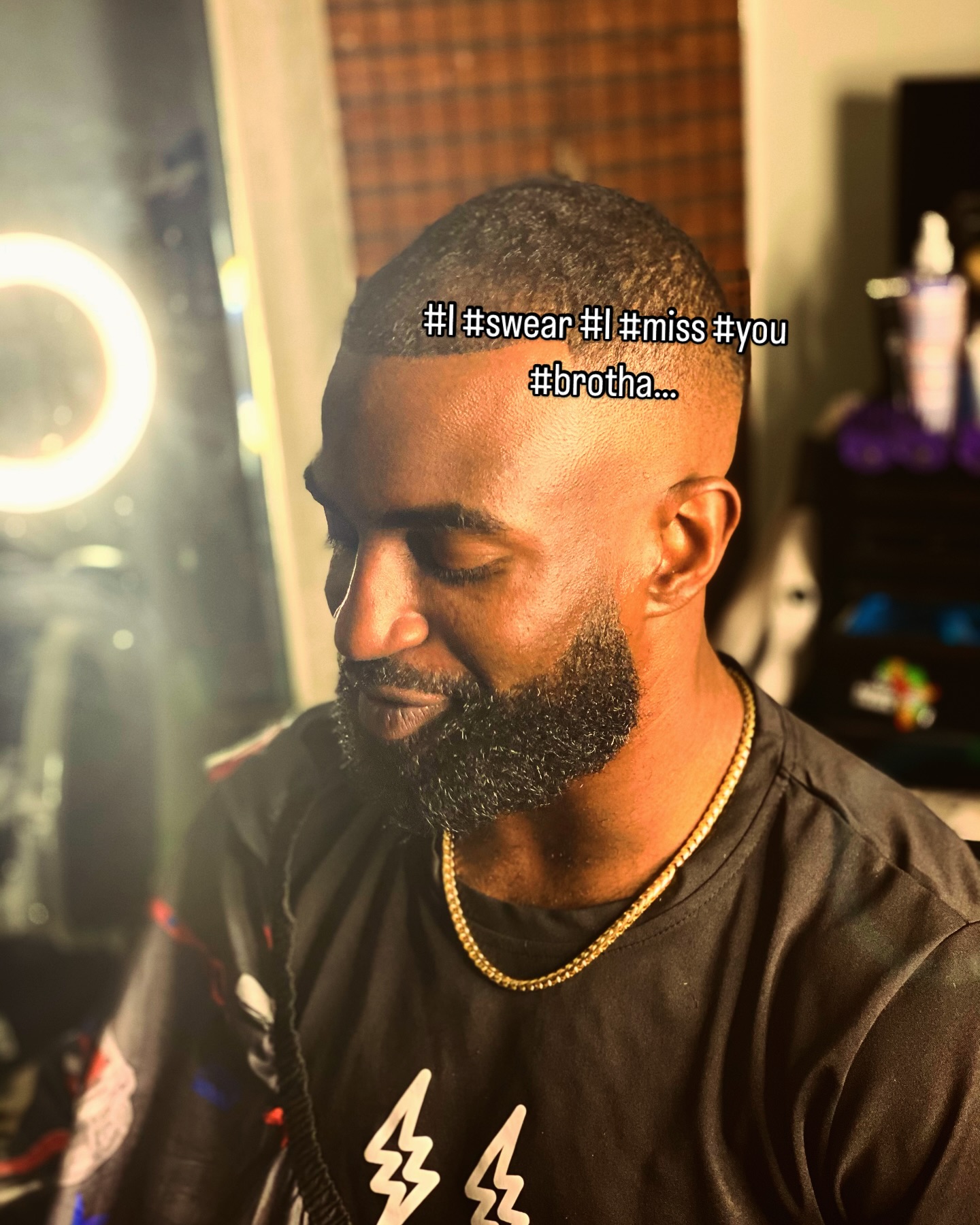 Instagram photo from Groomers Barbershop — a crisp skin fade with a full sculpted beard